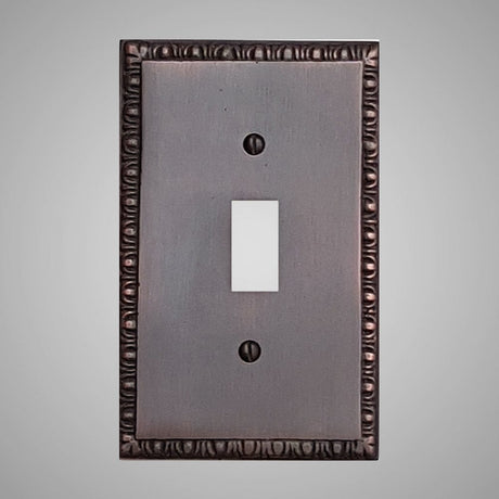 1 Gang Toggle Light Switch Plate - Egg & Dart Design