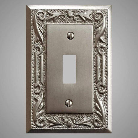 1 Gang Toggle Light Switch Plate - Floral Design