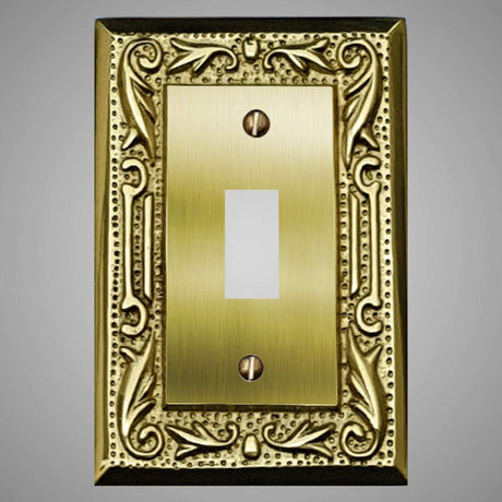 1 Gang Toggle Light Switch Plate - Floral Design