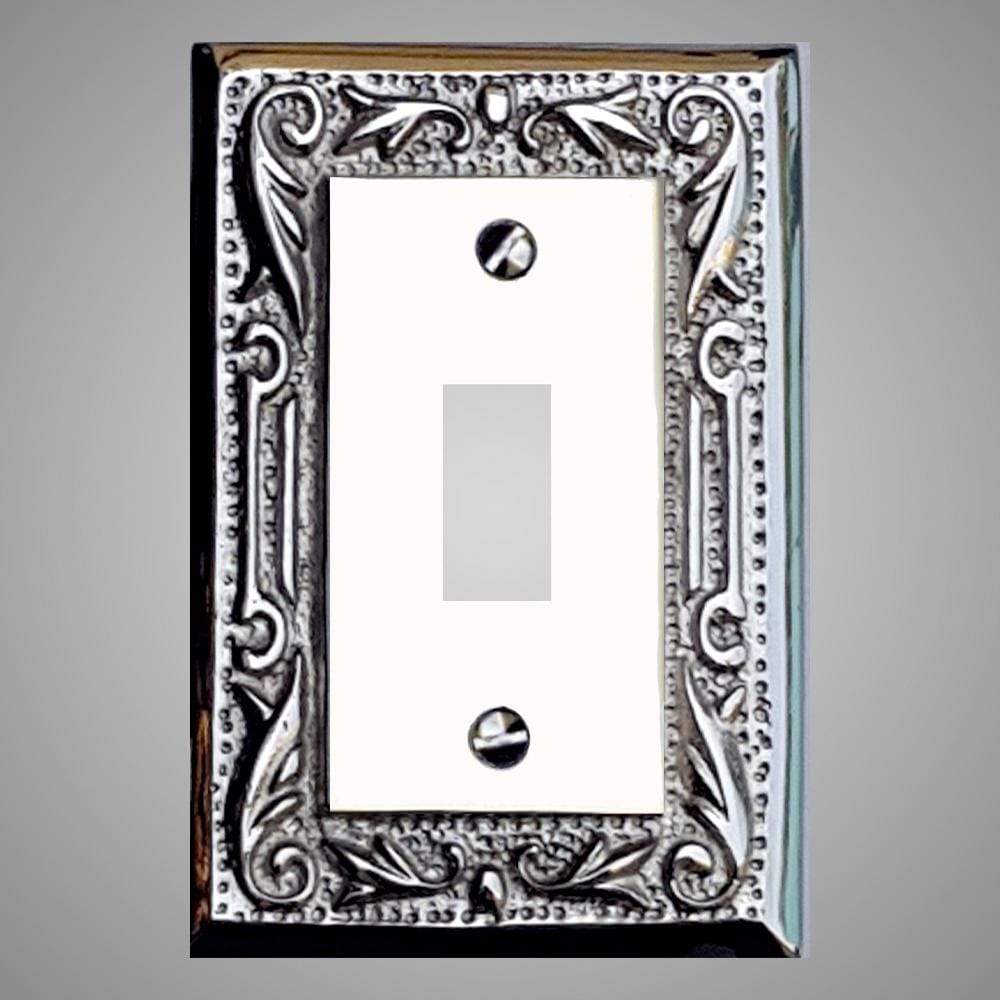 1 Gang Toggle Light Switch Plate - Floral Design