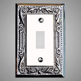 1 Gang Toggle Light Switch Plate - Floral Design