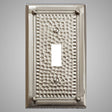 1 Gang Toggle Light Switch Plate - Framed Hammered Design