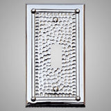 1 Gang Toggle Light Switch Plate - Framed Hammered Design