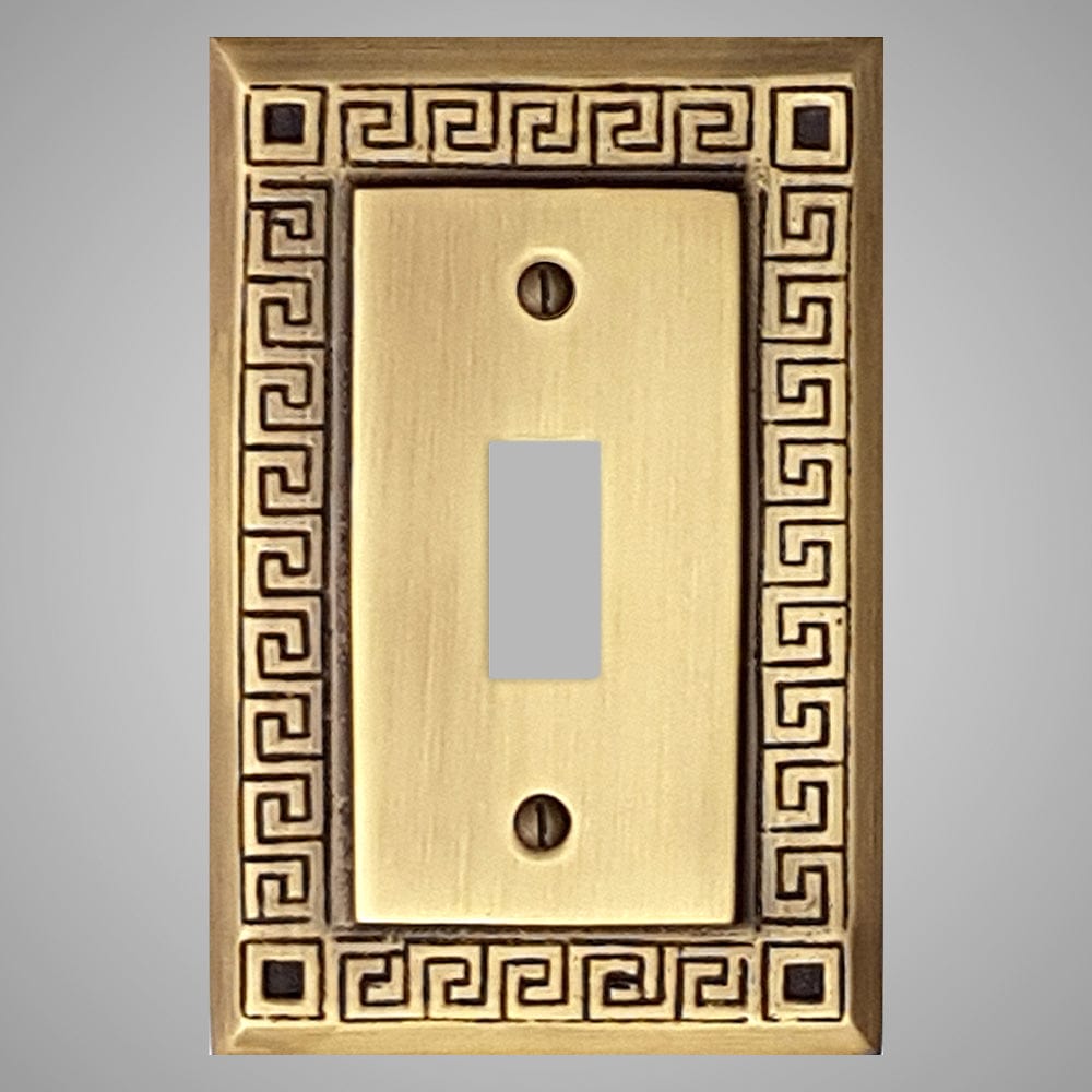1 Gang Toggle Light Switch Plate - Greek Design