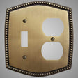 1 Toggle, 1  Duplex Wall Switch Plate - Beaded Design