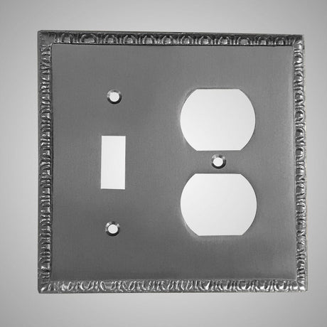 1 Toggle, 1  Duplex Wall Switch Plate - Egg & Dart Design