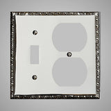 1 Toggle, 1  Duplex Wall Switch Plate - Egg & Dart Design
