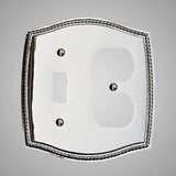 1 Toggle, 1  Duplex Wall Switch Plate - Georgian Design