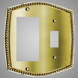 1 Toggle, 1 Rocker Wall Switch Plate - Beaded Design