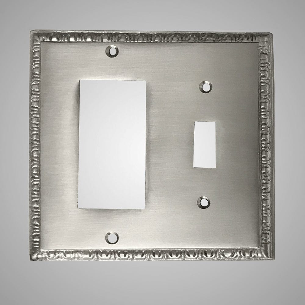 1 Toggle, 1 Rocker Wall Switch Plate - Egg & Dart Design