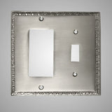 1 Toggle, 1 Rocker Wall Switch Plate - Egg & Dart Design