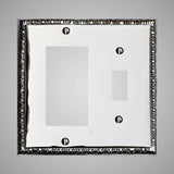 1 Toggle, 1 Rocker Wall Switch Plate - Egg & Dart Design