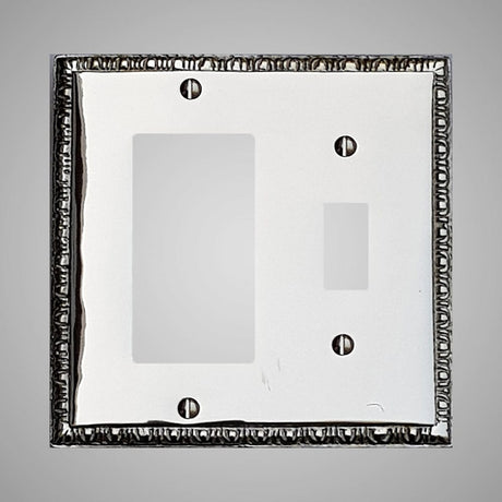 1 Toggle, 1 Rocker Wall Switch Plate - Egg & Dart Design