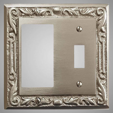 1 Toggle, 1 Rocker Wall Switch Plate - Floral Design