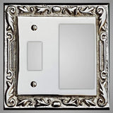 1 Toggle, 1 Rocker Wall Switch Plate - Floral Design