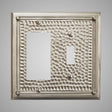 1 Toggle, 1 Rocker Wall Switch Plate - Framed Hammered Design