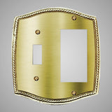 1 Toggle, 1 Rocker Wall Switch Plate - Georgian Design