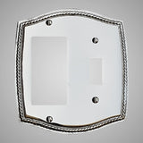 1 Toggle, 1 Rocker Wall Switch Plate - Georgian Design