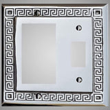 1 Toggle, 1 Rocker Wall Switch Plate - Greek Design