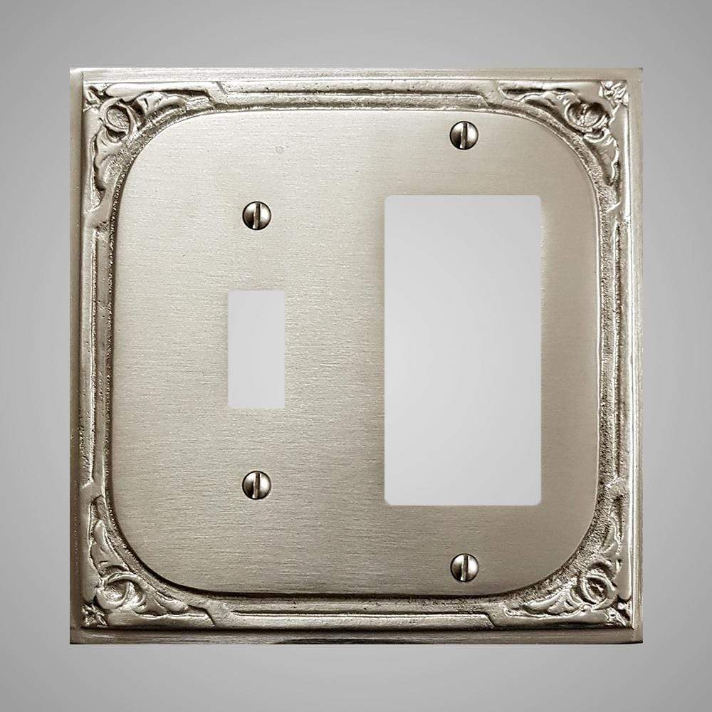1 Toggle, 1 Rocker Wall Switch Plate - Victorian Design