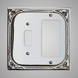 1 Toggle, 1 Rocker Wall Switch Plate - Victorian Design