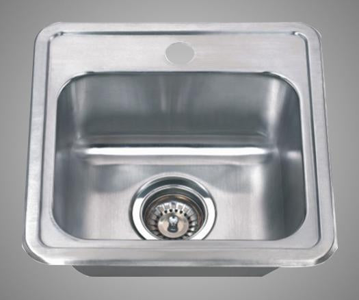 15" Swanzey Stainless Steel Single-Bowl Drop-In Sink