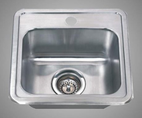 15" Swanzey Stainless Steel Single-Bowl Drop-In Sink
