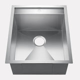 19" Highland Stainless Steel Single-Bowl Drop-In Sink