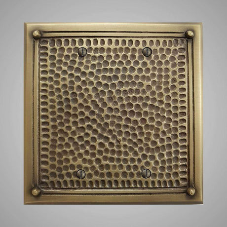 2 Blank Wall Plate - Framed Hammered Design