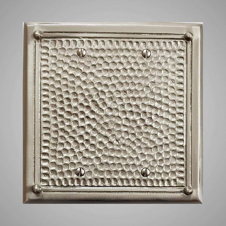 2 Blank Wall Plate - Framed Hammered Design