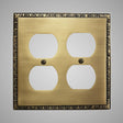 2 Gang Duplex Outlet Wall Switch Plate - Egg & Dart Design