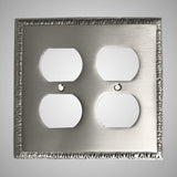 2 Gang Duplex Outlet Wall Switch Plate - Egg & Dart Design