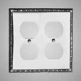 2 Gang Duplex Outlet Wall Switch Plate - Egg & Dart Design
