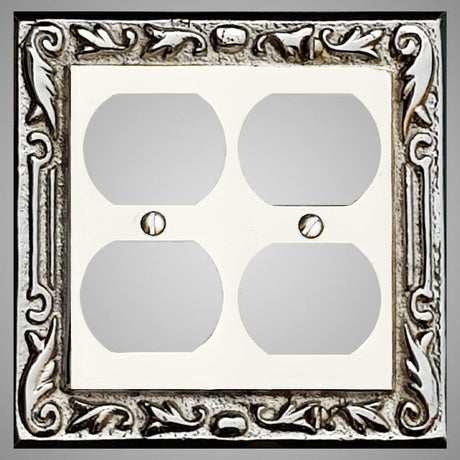 2 Gang Duplex Outlet Wall Switch Plate - Floral Design