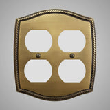 2 Gang Duplex Outlet Wall Switch Plate - Georgian Design