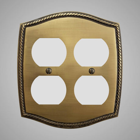 2 Gang Duplex Outlet Wall Switch Plate - Georgian Design