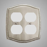 2 Gang Duplex Outlet Wall Switch Plate - Georgian Design