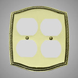 2 Gang Duplex Outlet Wall Switch Plate - Georgian Design
