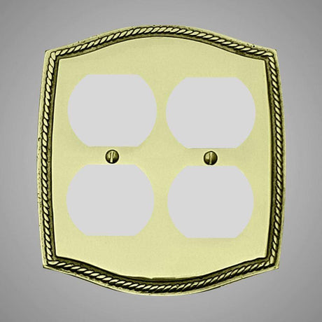 2 Gang Duplex Outlet Wall Switch Plate - Georgian Design