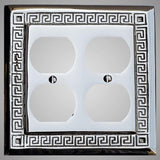 2 Gang Duplex Outlet Wall Switch Plate - Greek Design