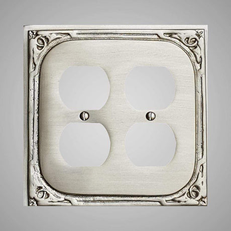 2 Gang Duplex Outlet Wall Switch Plate - Victorian Design