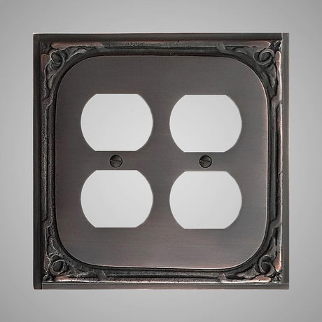 2 Gang Duplex Outlet Wall Switch Plate - Victorian Design
