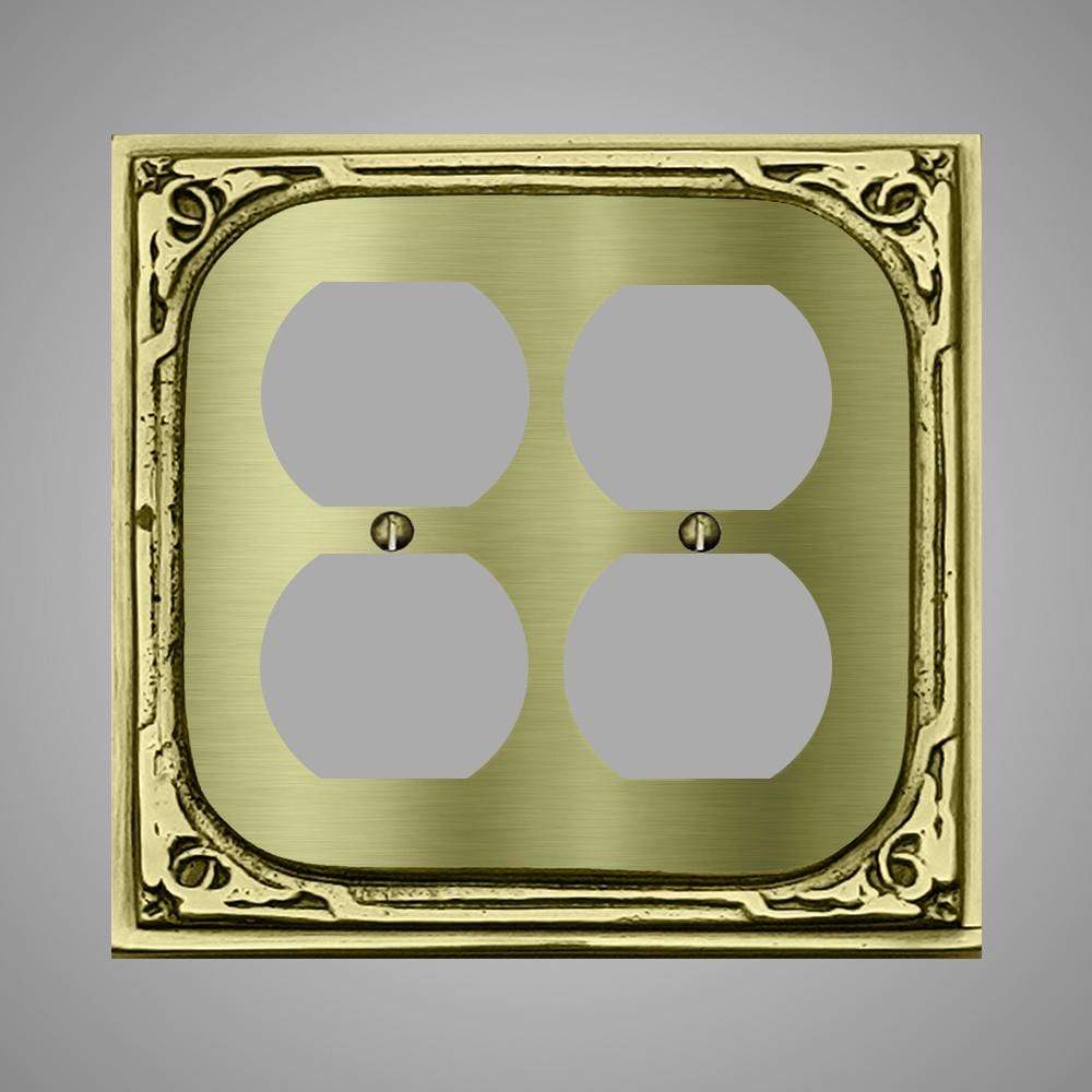 2 Gang Duplex Outlet Wall Switch Plate - Victorian Design