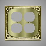 2 Gang Duplex Outlet Wall Switch Plate - Victorian Design