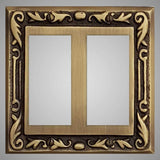 2 Gang Rocker Light Switch Plate - Floral Design