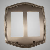 2 Gang Rocker Light Switch Plate - Georgian Design