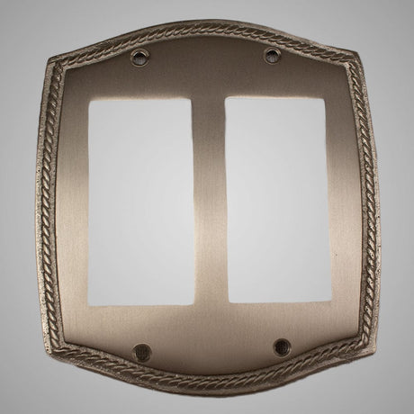 2 Gang Rocker Light Switch Plate - Georgian Design