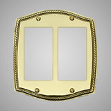 2 Gang Rocker Light Switch Plate - Georgian Design