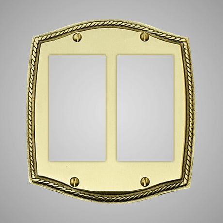 2 Gang Rocker Light Switch Plate - Georgian Design