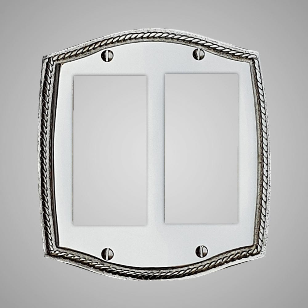 2 Gang Rocker Light Switch Plate - Georgian Design